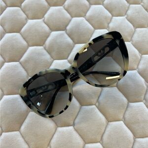 Emporio Armani Black and Cream Sunglasses